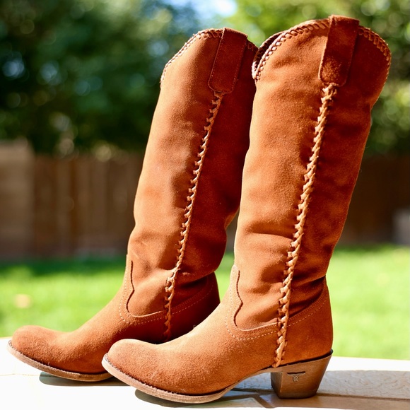 Lane Women’s Cowboy Boots - Soft Mocha Suede - Picture 2 of 5